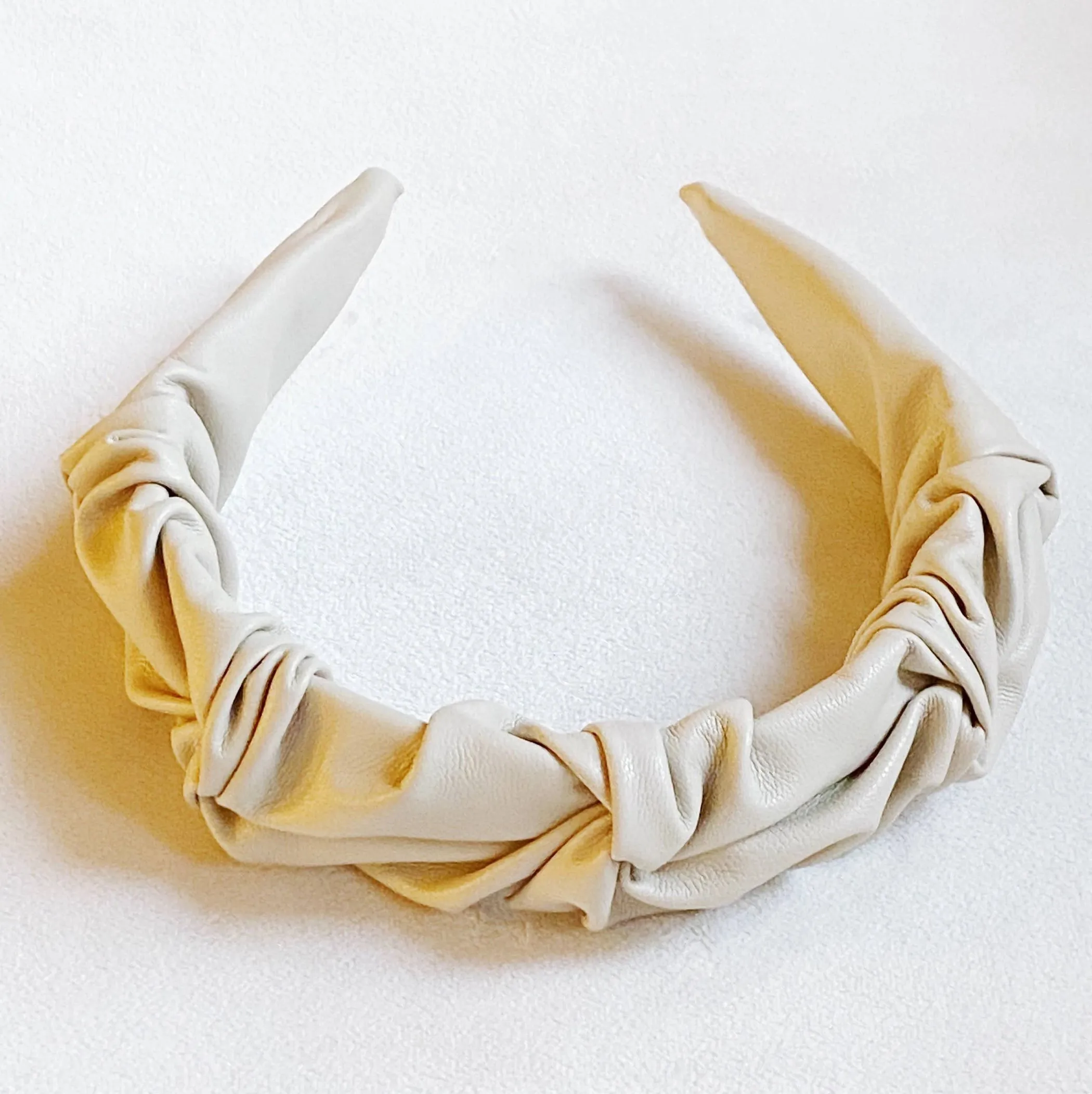 Scrunched Vegan Leather Headband