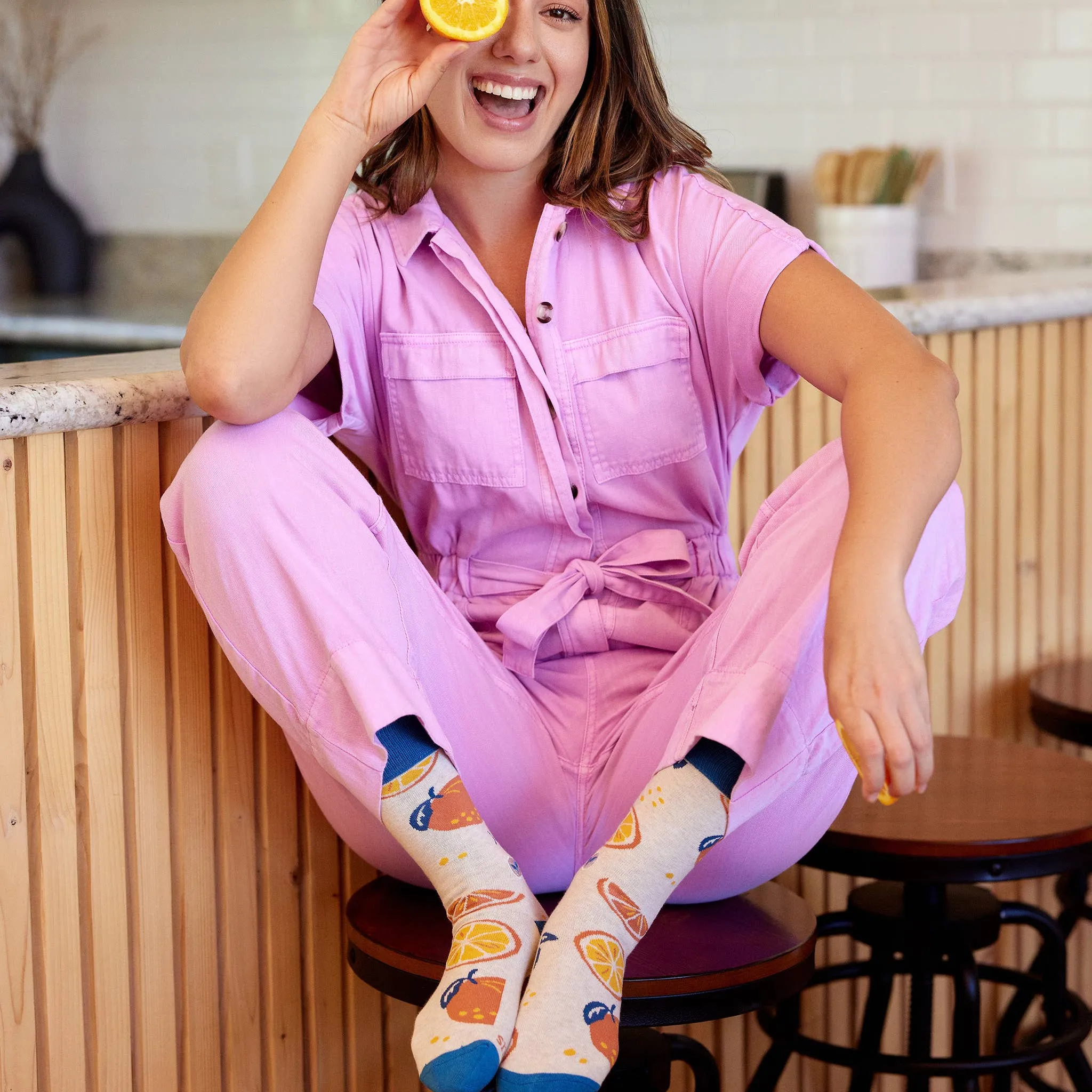 Socks that Plant Trees (Oranges)- Medium