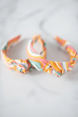 The Tiny Tassel Headband in Groovy Waves
