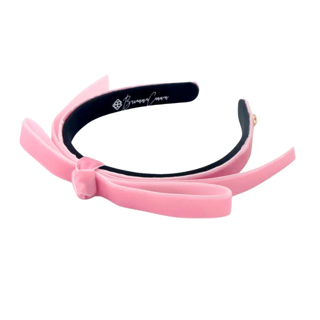 Thin Ribbon Bow Headband - Light Pink [Brianna Cannon]