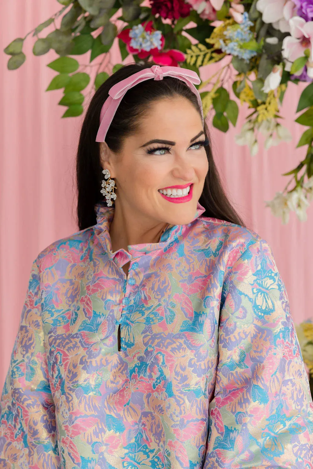 Thin Ribbon Bow Headband - Light Pink [Brianna Cannon]