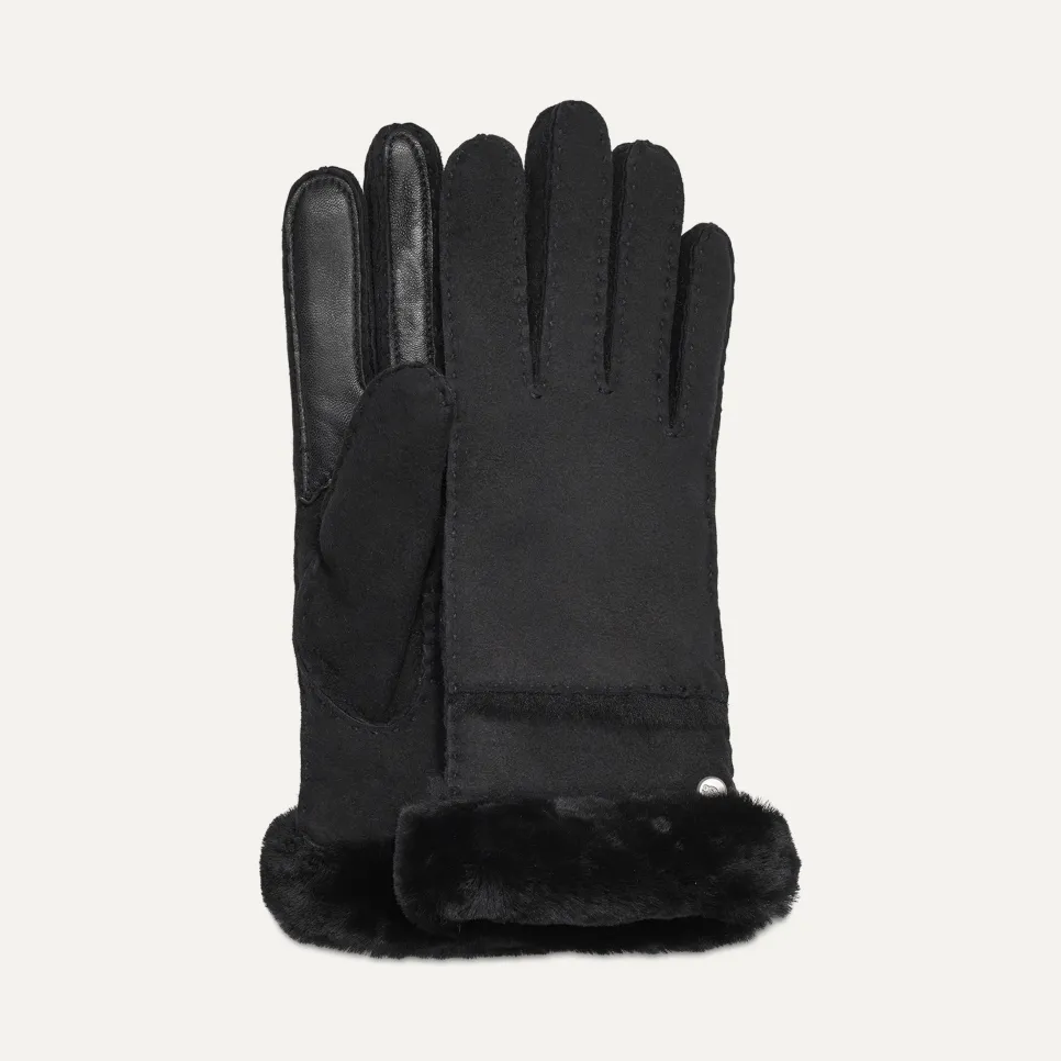 UGG® Sheepskin Seamed Gloves - Black
